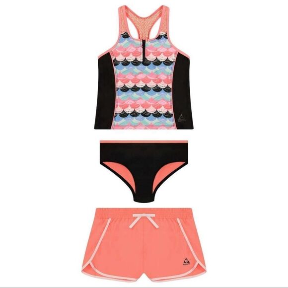 #15 Gerry Youth 3-piece Swim Set, Pink Medium 10/12 - Picture 1 of 8
